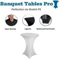 thumbnail image 4 of 31x43 Inch Spandex Cocktail Table Covers White, Cocktail Table Spandex Covers, Fitted Stretch Cocktail Tablecloth for Round Tables ( White), 4 of 4