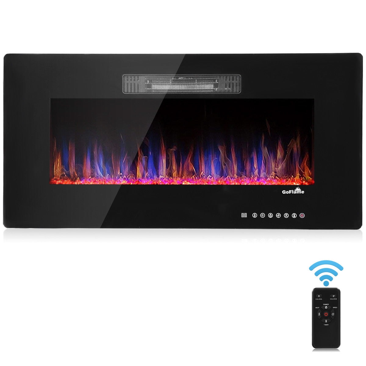 36 Recessed Electric Fireplace In Wall Mounted Standing Qty