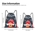 thumbnail image 2 of Fotbe Three Cute Christmas Gnomes Bolsa Mochila con Cordón Estampada, Bolsa de Gimnasio Deportiva, Bolsa Cinch, Bolsa con Cordón para Hombres y Mujeres-Medium, 2 of 6
