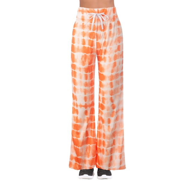 Pantalones acampanados de pierna ancha con efecto tie dye, pantalones de chándal de entrenamiento de Abanopi Amarillo/Extragrande