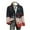 Multicolor#men's christmas blazer, variant on Lcziwo Men's Christmas Suit Jacket Xmas Party Prom Printed Suit Jacket Corduroy Three Buttons Casual Sports Coats Single Breasted Lapel Coats Multicolor,M