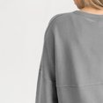 thumbnail image 4 of Women's Gameday Couture Gray Indiana Hoosiers Oversized Pure Motion Corded Sweatshirt, 4 of 4