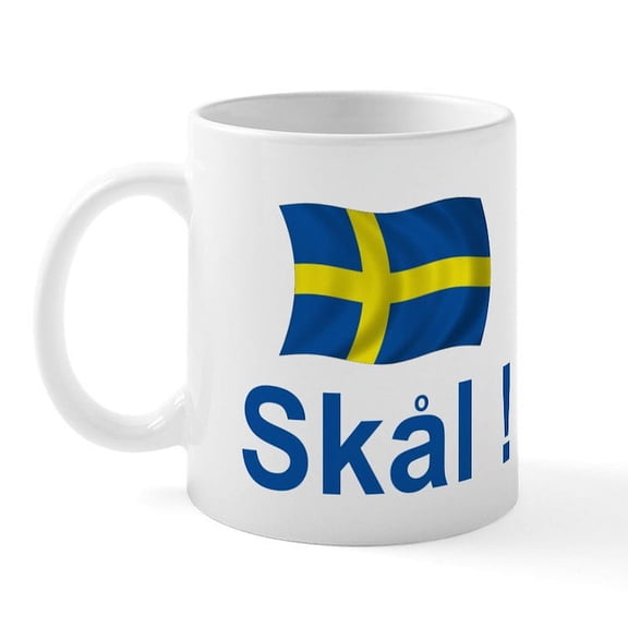 CafePress - Swedish Skal! Mug - 11 oz Ceramic Mug - Novelty Coffee Tea Cup