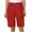 Red1, variant on ABATAB Women's Bermuda Shorts Summer Wide Leg Shorts Knee Length Solid Color Casual Baggy Shorts with Pockets