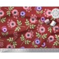 thumbnail image 2 of Soimoi Rayon Fabric Leaves & Floral Artistic Decor Fabric Printed Yard 56 Inch Wide, 2 of 3