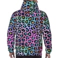 thumbnail image 7 of Lsque Rainbow Animal Skin Pattern Casual Men's Hoodie,Hooded Sweatshirt with Kangaroo Pocket,Pullover Hoodie-X-Large, 7 of 7