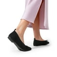 thumbnail image 5 of Women Knit Ballet Flats Foldable Pointed Toe Comfortable Dressy Flats with Bow Knot for Casual Business and Office, 5 of 7