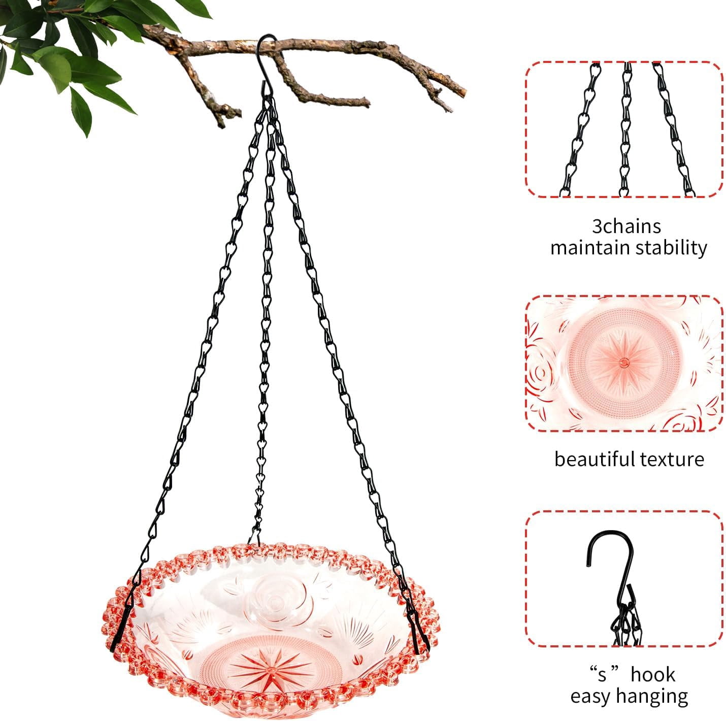 Wild Bird Feeder Outdoors Weather and Water Resistant Squirrel-Proof Wild Bird feeders,Window Birdfeeders for Wild Birds Hanging in the Garden and Balcony