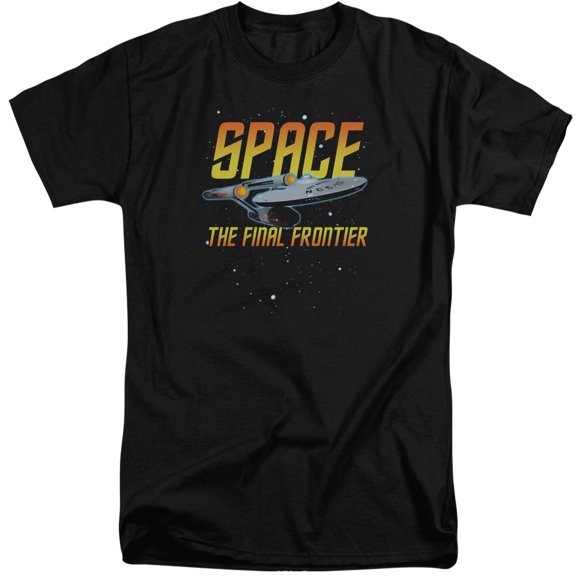 Star Trek Space Adult Tall T-Shirt Black
