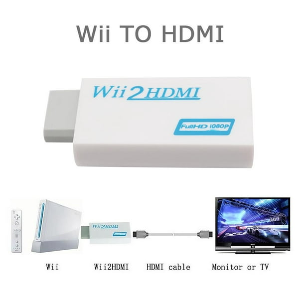Wii To HDMI Converter Full HD WII To HDMI-compatible Adapter Converter  3.5mm Video Audio for PC HDTV Monitor Wii2HDMI Connector