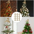 thumbnail image 2 of HAMPPLIES Reindeer Decorations Deer Shape Xmas Tree Toppers Golden Plastic Christmas Theme, 2 of 8