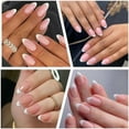 thumbnail image 5 of French Tip Press on Nails Medium Almond Fake Nails White French Tips Nails Press on with Design Glossy Full Cover Acrylic Glue on Nails Cute False Nails Stick on Nails for Women Decoration 120Pcs, 5 of 5