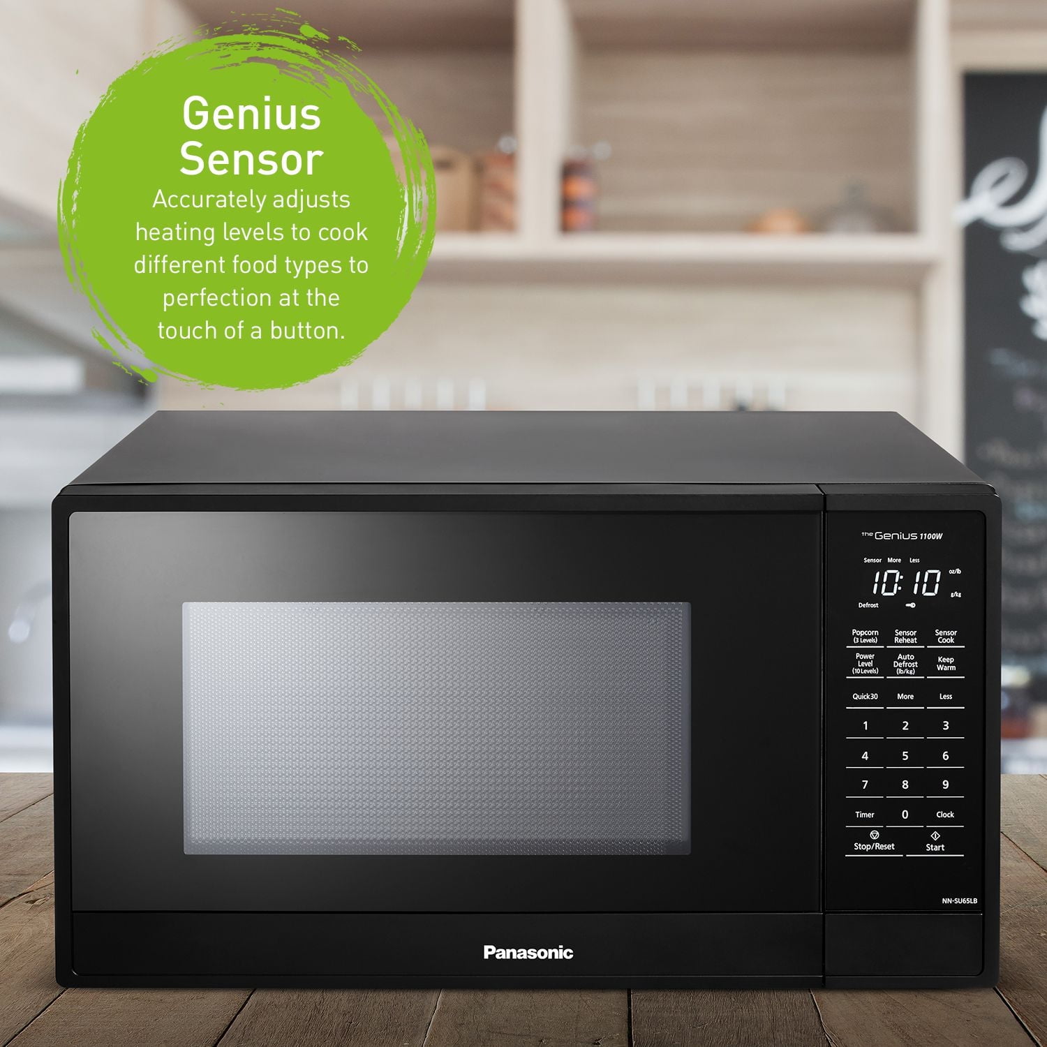 Panasonic NNSU65LB Mid-Size Genius 1.3 cft. Microwave Oven, Black
