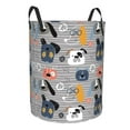 thumbnail image 2 of Xecao Dog Print Laundry Hamper Basket,designed for Blanket Storage and Nursery Clothes in the Bedroom, 2 of 8
