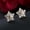 Gold, variant on Fashion 925 Silver Snowflake Flower Stud Earrings Womens Jewellery Accessories-Silver