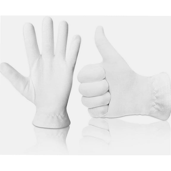 12 Pairs(24Pcs) Dry Hand Healing Moisturizing Gloves - Extra Thick Cotton Eczema Gloves Lotion Gloves with Secure Wristband - SPA Inspection Gloves for Men and Women, Night and Day