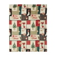 thumbnail image 3 of Kate Aurora Holiday Classic Holiday Plaid Merry Christmas Ultra Soft Throw Blanket, 3 of 3