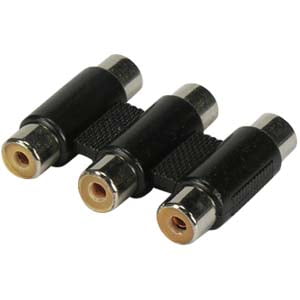 ACCL Triplet RCA Inline Coupler, 1 Pack