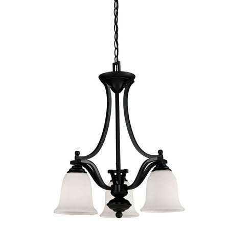 - Chandeliers 3 Light With Bronze Finish Steel Medium Base Bulb 20 inch 300 Watts