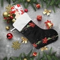 thumbnail image 5 of GZHJMY Cute Christmas Flower Poinsettia Christmas Stockings, Personalized Large Christmas Stocking, Cute Snowflake Stockings 18" for Xmas Decorations and Holiday Family Party Decor Xmas, 5 of 7