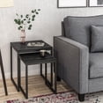 thumbnail image 4 of CorLiving Fort Worth Square Engineered Wood and Steel Indoor Nesting Side Tables, Black, 4 of 7