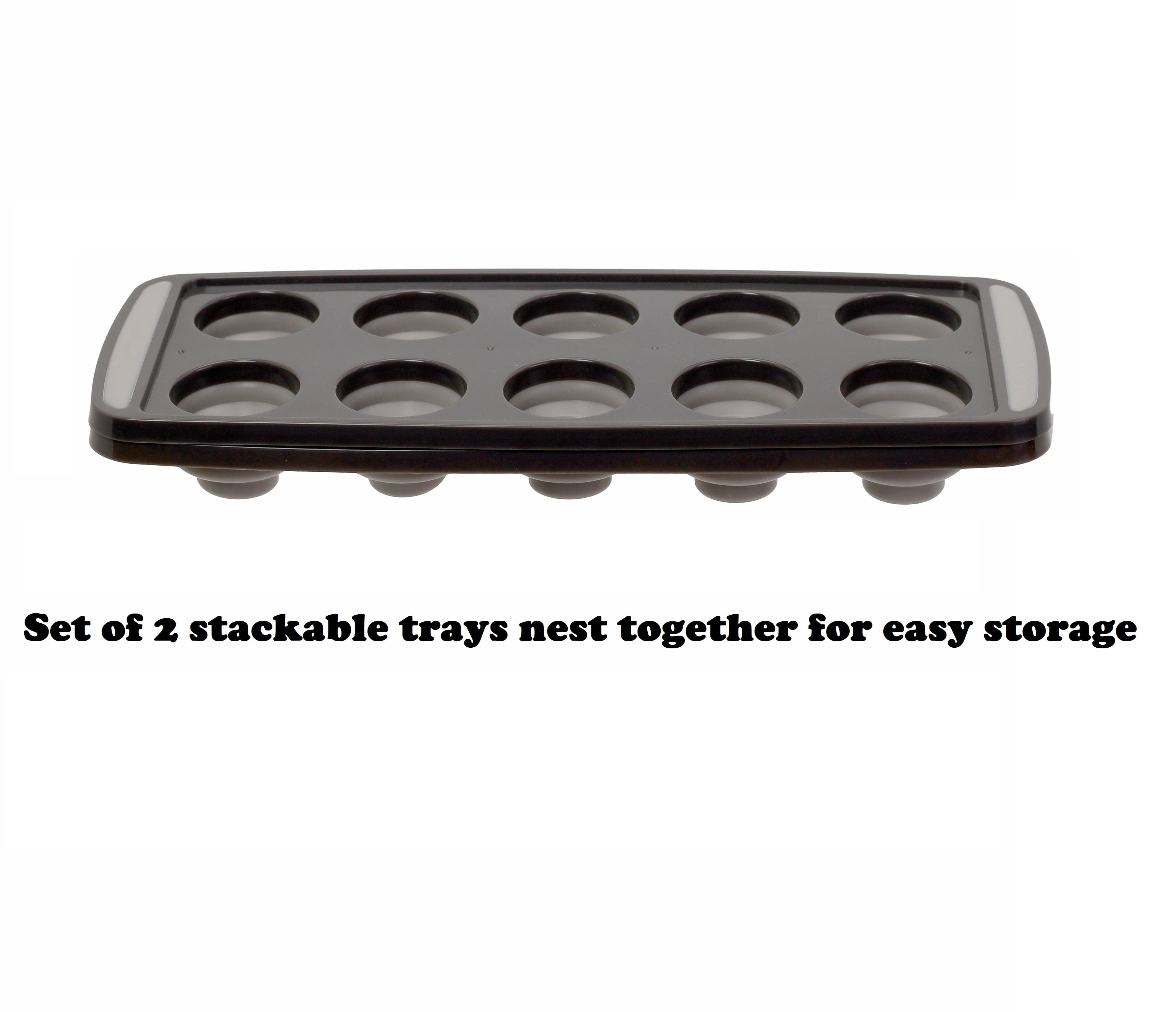  Casabella Big Ice Cube Tray, Cool Gray, Set of 2: Home & Kitchen