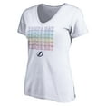 thumbnail image 2 of Women's White Tampa Bay Lightning City Pride V-Neck T-Shirt, 2 of 3