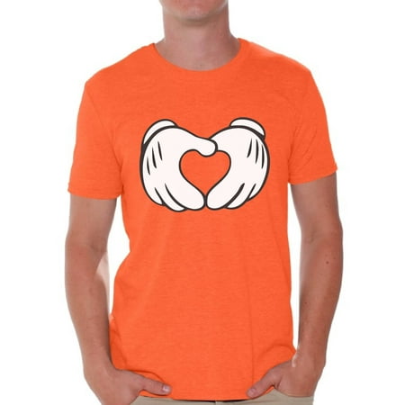 Awkward Styles Cartoon Hands Heart Shirt for Men Valentine Heart Men's T Shirt Cute Valentine Heart Tshirt Valentine's Day Love Gift Idea for Him Heart Shape Valentines Day