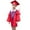 Red, variant on Coerni 2024 Toddler Girls Boys Graduation Photo Dress Gown Bachelor Dress with Tassel Hat 2pc Kids Kindergarten Outfits