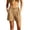 Khaki, variant on Cotton Linen Shorts for Women Low Waisted Tailored Pleated Business Casual Work Shorts Lightweight Breathable Beach Bottoms with Pockets