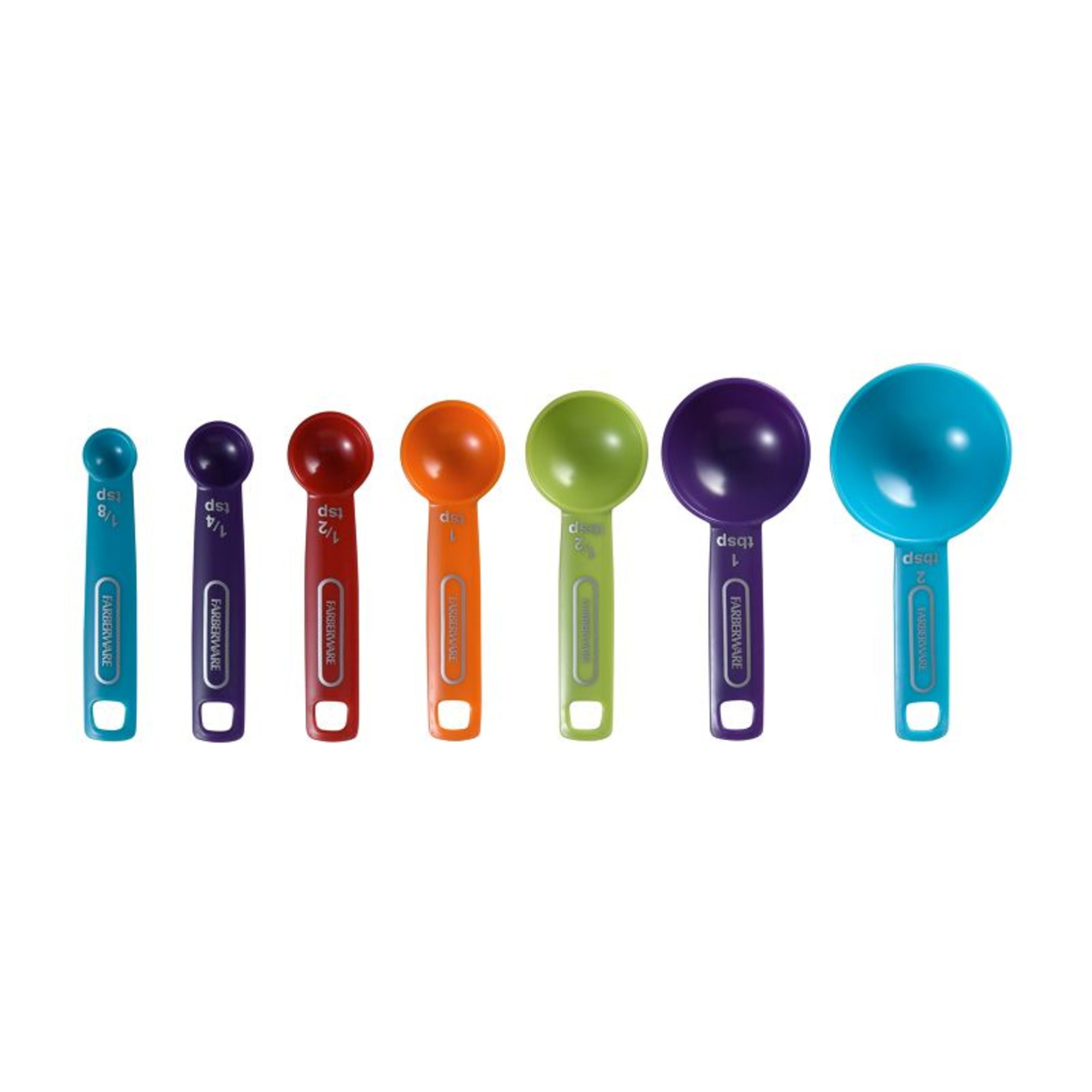 Plastic Measurement Spoon Set Assorted Colors 