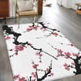 thumbnail image 2 of Area Rugs for Living Room 4x6 Ft, Pink Plum Blossom Non Slip Area Rugs for Kitchen Bedroom Entryway, Farmhouse Botanical Spring Floral Washable Carpet Runner Rug Floor Mats for Bedroom Home Decor, 2 of 8