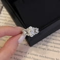 thumbnail image 2 of Vintage 1.5 Carat Moissanite Engagement Ring D Color VVS1 Clarity Women Wedding Rings 925 Sterling Silver Oval Diamond Ring Size 5-9, 2 of 7