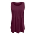 thumbnail image 3 of SNKSDGM Going Out Tops for Women Plus Size Long Sleeve Women’S Sleeveless Round Neck Loose fit Solid Color Vest Top Casual Summer Tank Top Stylish and Comfortable Daily Wear. for Layering Or ., 3 of 4