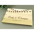 thumbnail image 2 of Custom Rustic Wedding Guest Book Wood Wooden Name Engraved Advice Book, 2 of 2