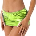 thumbnail image 4 of zdhoor Robe Crayon Moulante Mini Extensible en Cuir Verni PVC pour Femme Vert Fluorescent Taille Unique, 4 of 7