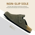 thumbnail image 3 of Adult Suede Clogs Cork Footbed Slippers Arch Support Potato Shoes Indoor Outdoor Slippers with Adjustable Buckle, 3 of 6