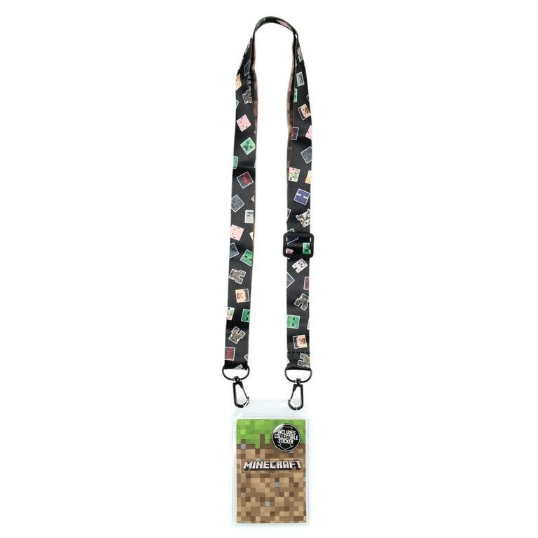 Minecraft Character Head Toss Multi-Use Lanyard Clear ID Badge
