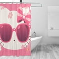 thumbnail image 2 of Hello Kitty Shower Curtain, Waterproof Bathroom Shower Curtains, Washable Cloth Shower Curtain With 12 Hooks, 72 "W X 72" L, 2 of 9