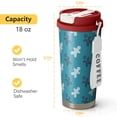 thumbnail image 3 of Christmas 18oz Double Drinking Coffee Mug – Vacuum Insulated Stainless Steel Travel Cup with Leakproof Lid, 316 Steel Thermos Tumbler for Hot & Cold Beverages, 3 of 7