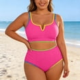thumbnail image 1 of Plus Size Swimwear Two Piece Ruffled Strapless Bikini For High Waisted Bathing Swim Suit Cover Ups Women plus Size Women plus Size Swimsuit Cover Swim Dress Swimsuit Cover up plus Size 4x plus Size, 1 of 4