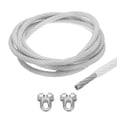 thumbnail image 1 of Uxcell 1/2 Clear Vinyl Coated Wire Rope 10ft Galvanized Steel with 2PCS M12 Loop Sleeves, 1 of 7
