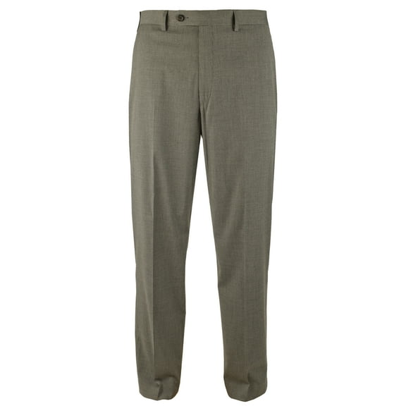 Ralph Lauren Men Comfort Flex Flat Front Dress Pants , Grey/Black , 34X32