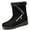 Black, variant on Winter Women's Snow Boots Slip-On Waterproof Ankle Boots Suede Warm Faux Fur Lined High Top Outdoor Shoes