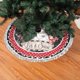thumbnail image 1 of Falda para árbol de Navidad con encaje y flecos, letrero de metal vintage Let It Snow, muñeco de nieve, pájaro, suave, ligera y agradable al tacto, 36", 1 of 7