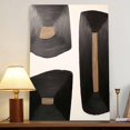 thumbnail image 2 of AVOI Hand Painted Abstract Wall Art Geometric Oil Painting Black Circle Wall Decor Black Texture Wall Art Painting for Living Room Decor Frame: 11x14in, 2 of 4