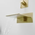 thumbnail image 4 of Single Handle Wall Mount Bath Spout Waterfall Tub Black Faucet Bathtub Filler in Brushed Gold, 4 of 12