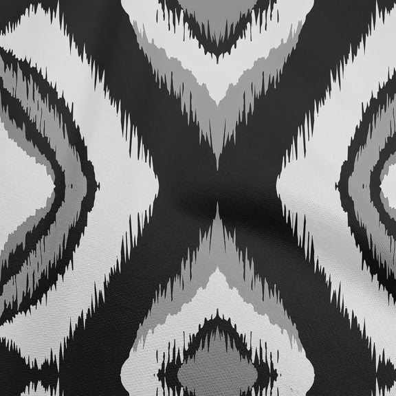 oneOone Viscose Chiffon Light Gray Fabric Ikat Sewing Material Print Fabric By The Yard 42 Inch Wide