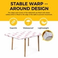 thumbnail image 4 of Valentine's Day Table Cloths for 6 Foot Rectangle Tables, Pink Bows Shining Stars Simple Art Patio Waterproof Elastic Fitted Tablecloths, Washable Rectangular Table Cover for Camping, 4 of 8