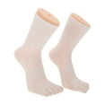 thumbnail image 5 of Unique Bargains  1 Pair Five Toe Socks Comfortable Warmth Socks for Women Creamy-white, 5 of 6